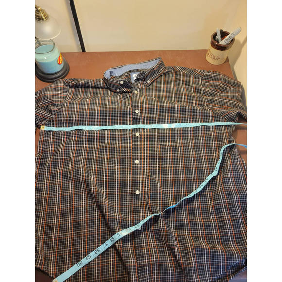 Haggar Multicolor Plaid Stretch Long Sleeve Button Down Shirt Men's Size XXL - Picture 4 of 10